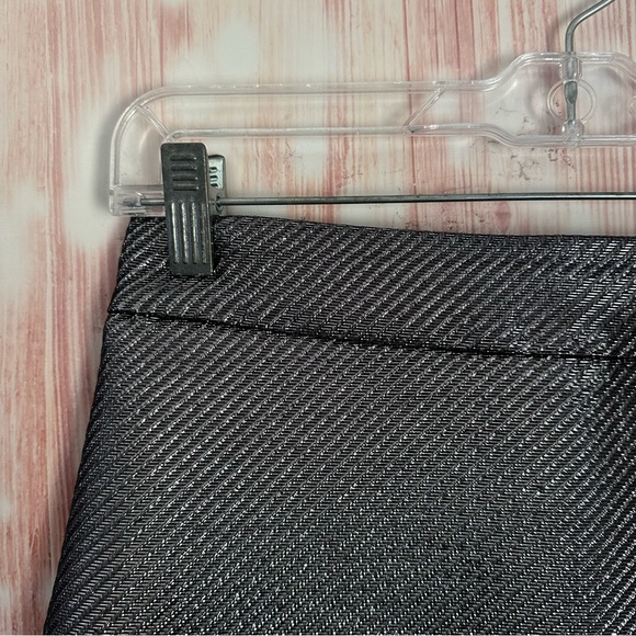 H&M Metallic Dark Silver A Line Mini Skirt - Picture 3 of 9